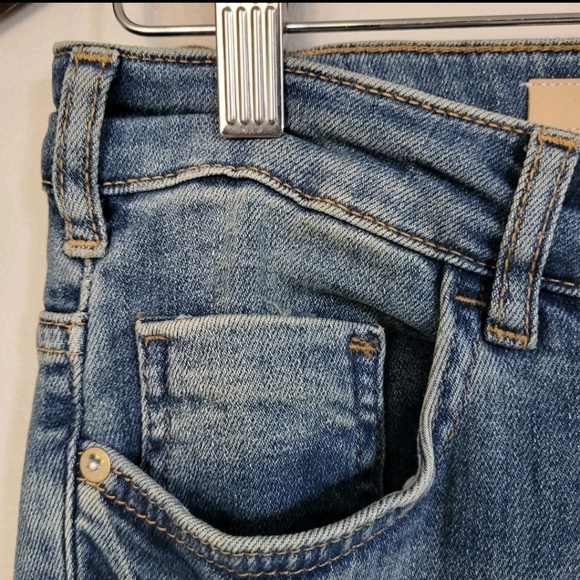 Pilcro Anthropologie The Demilune Boot Stretch Denim Jeans Mid Size 27 - Picture 9 of 10